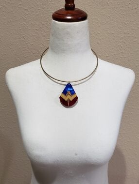 Wonder Woman Necklace &  Matching Earrings